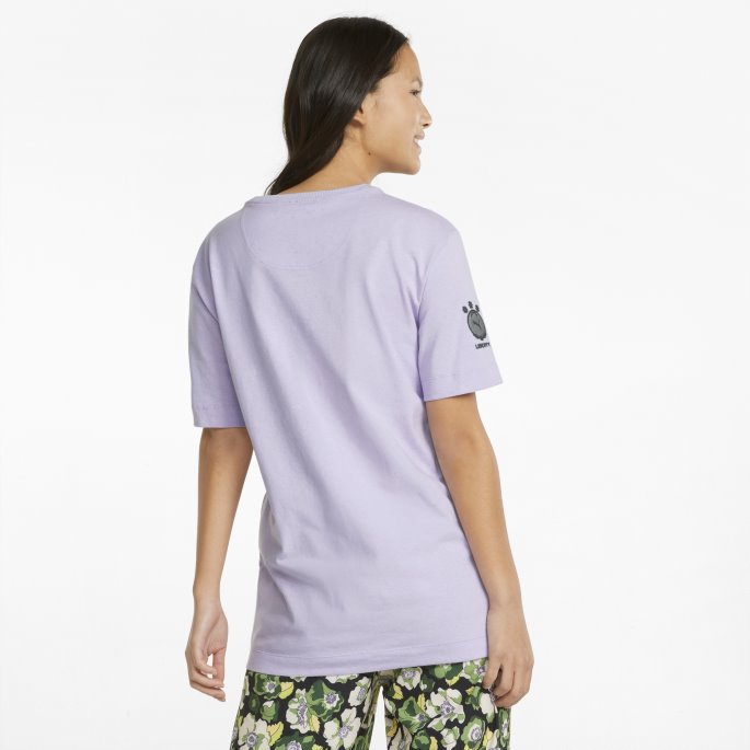 Puma På Tilbud X Liberty Badge Dame T-skjorte Pastell Lilla