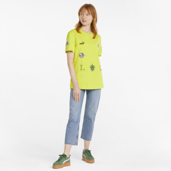 Puma På Tilbud X Liberty Badge Dame T-skjorte Svovelfjær