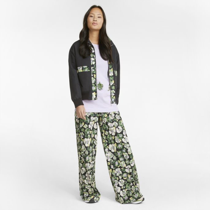 Puma På Tilbud X Liberty Wide Leg Damebukser Svart-blomst Aop