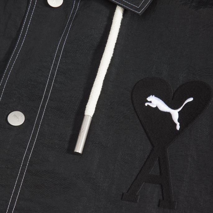 Puma På Tilbud X Ami Lys Nylon Herrejakke Svart