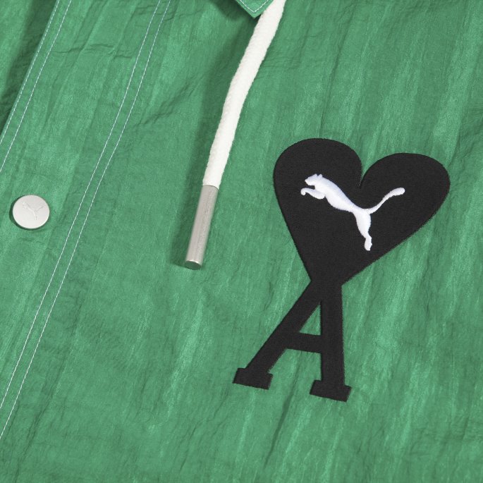 Grønn Puma På Tilbud X Ami Lys Nylon Herrejakke