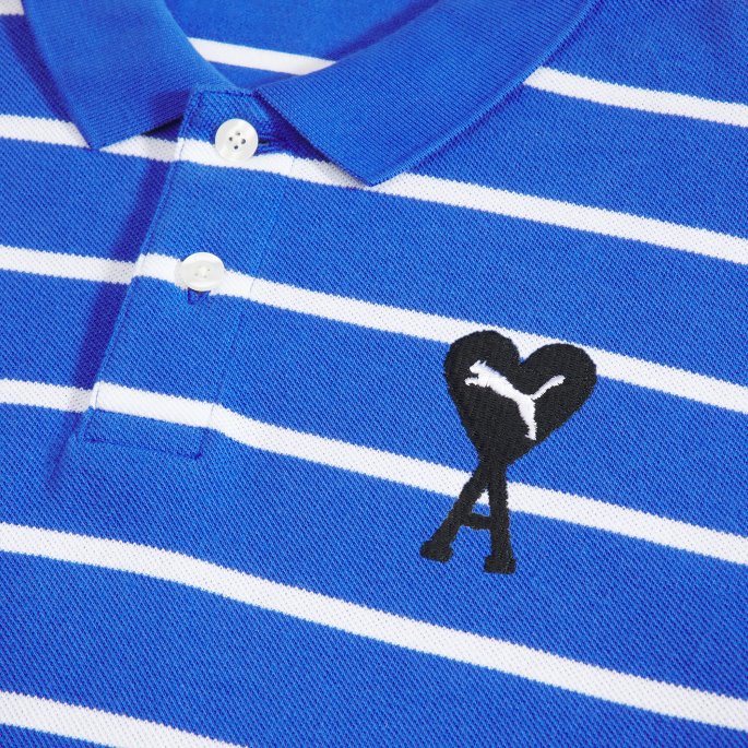 Blendende Blå Puma På Tilbud X Ami Poloskjorte For Menn