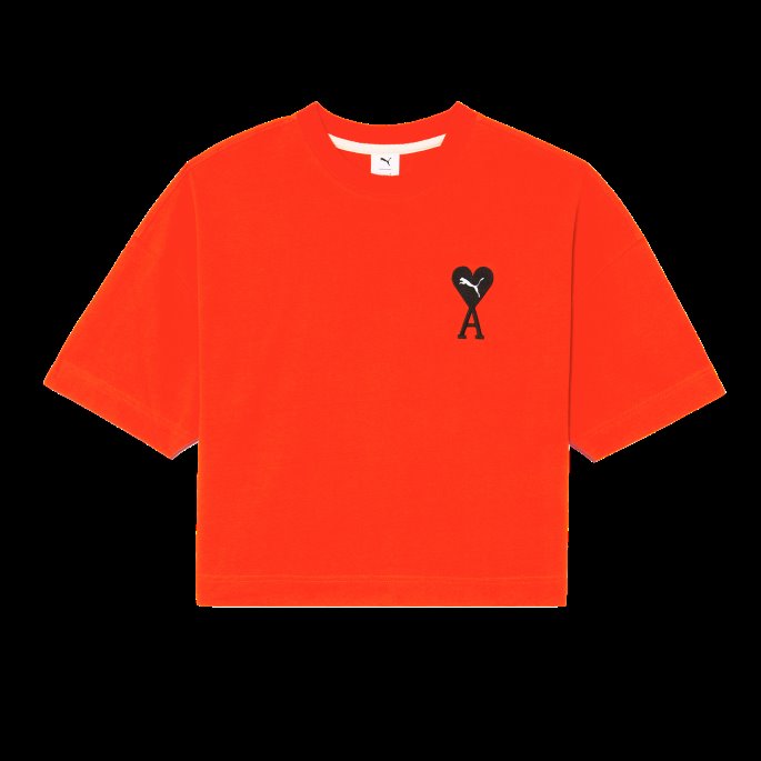 Puma På Tilbud X Ami Grafisk T-skjorte For Kvinner Orange.com