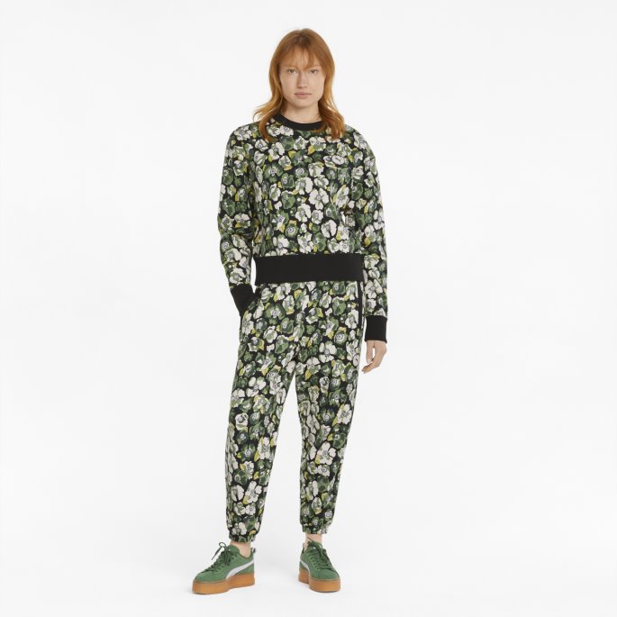 Puma På Tilbud X Liberty Printed Joggebukser For Kvinner Svart-blomst Aop