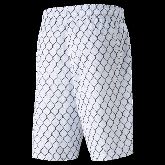 Mesh Trykt Trening Menns Basketball Shorts Puma På Salg Hvit
