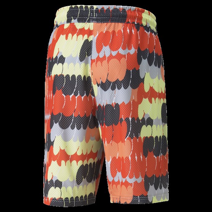 Hvit-cherry Tomat Puma På Salg Mesh Trykt Trening Menns Basketball Shorts