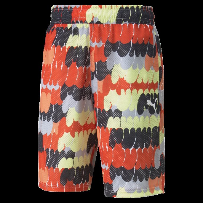 Puma På Salg Hvit-cherry Tomat Mesh Trykt Trening Menns Basketball Shorts