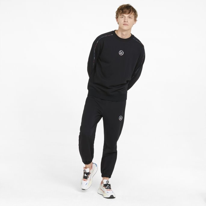 T7 Go For Sweatshirt Med Rund Hals Svart Puma På Tilbud