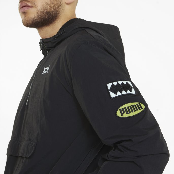 Puma På Tilbud Black-harbor Mist Kort Hjørne Herre Basketball Vindjakke
