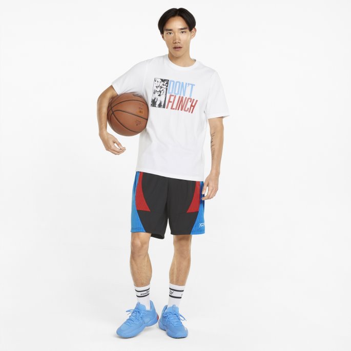 Svarte Slashing Basketballshorts For Menn Puma På Salg