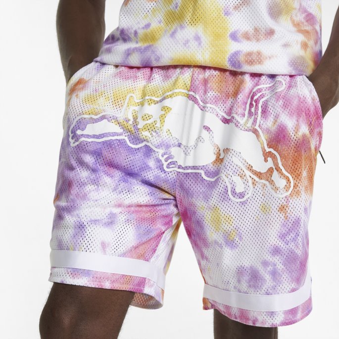 Høyrisiko Rød Puma På Salg Sommerligaen Basketballshorts For Menn