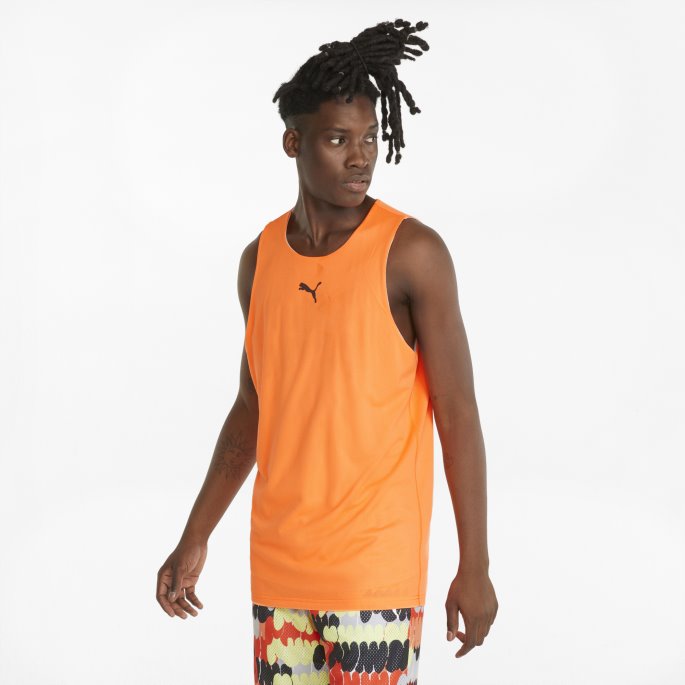 Gi Og Gå Herre Basketball Tank Topp Nimbus Cloud-neon Sitrus Puma På Salg