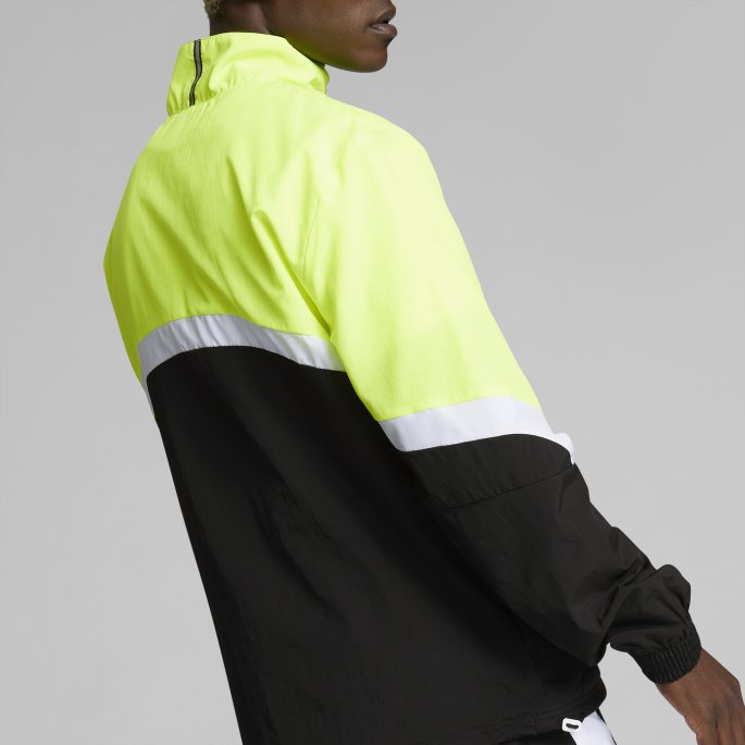 Lime Squeeze-black Clyde Basketballjakke For Menn Puma På Salg
