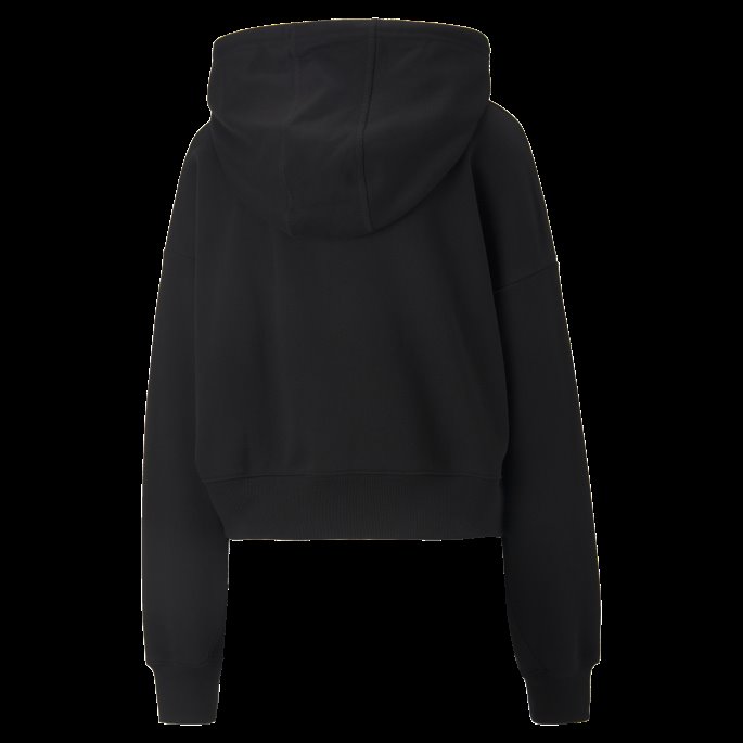 Svart Pivot Cropped Basketball Hettegenser For Kvinner Puma På Salg