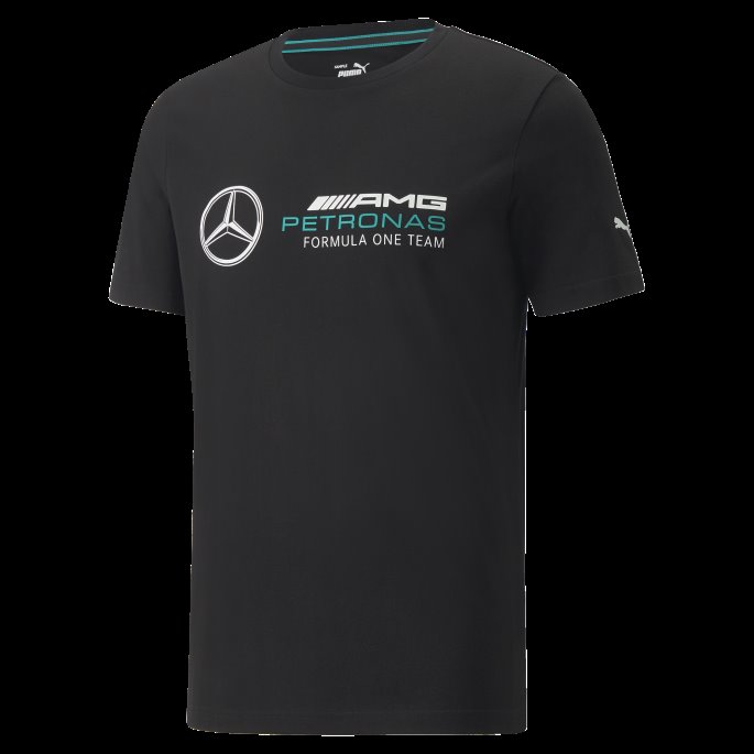 Mercedes F1 Ess Logo Herre T-skjorte Puma På Tilbud Svart