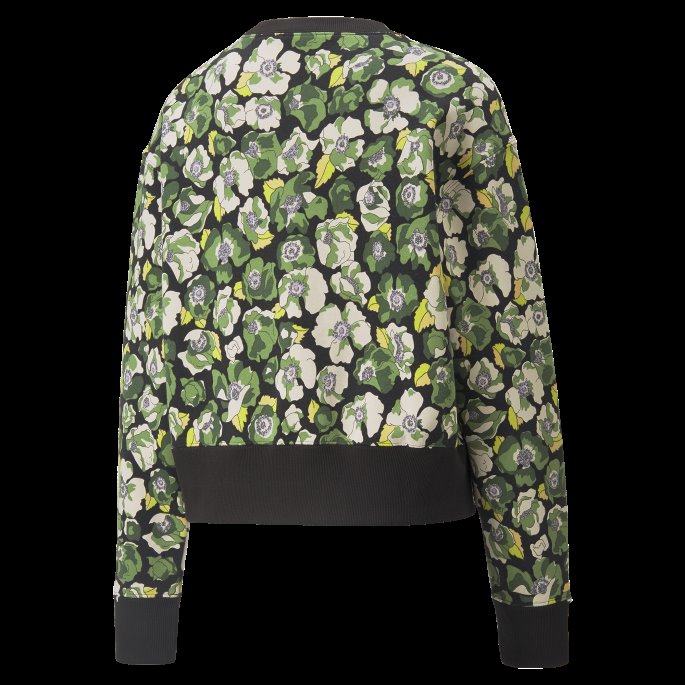 Puma På Tilbud X Liberty Trykt Damegenser Med Rund Hals Svart-blomst Aop