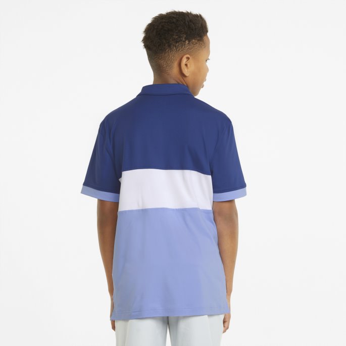 Skyspunnet Motorvei Ungdom Golf Poloskjorte Flammende Blå-lavendar Pop Puma På Salg