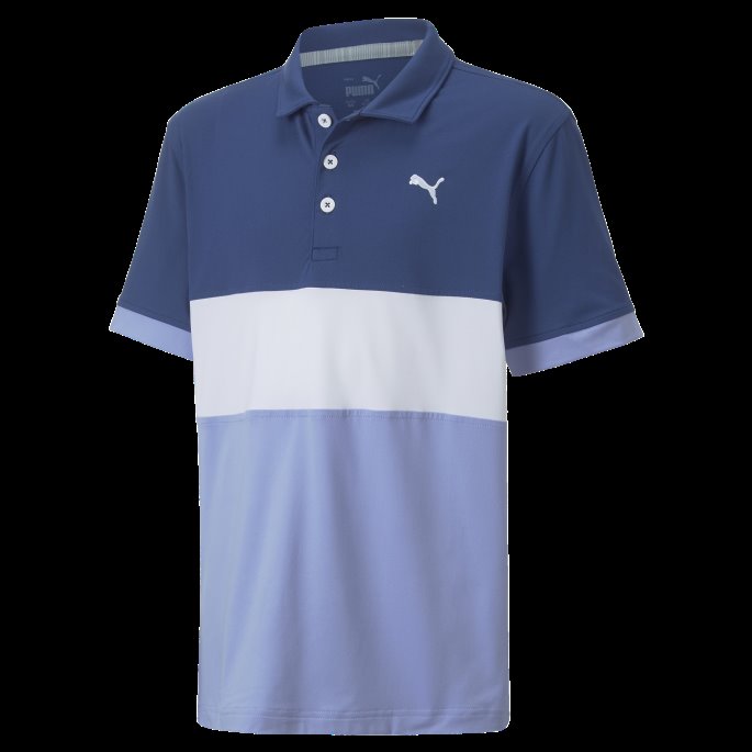 Skyspunnet Motorvei Ungdom Golf Poloskjorte Flammende Blå-lavendar Pop Puma På Salg