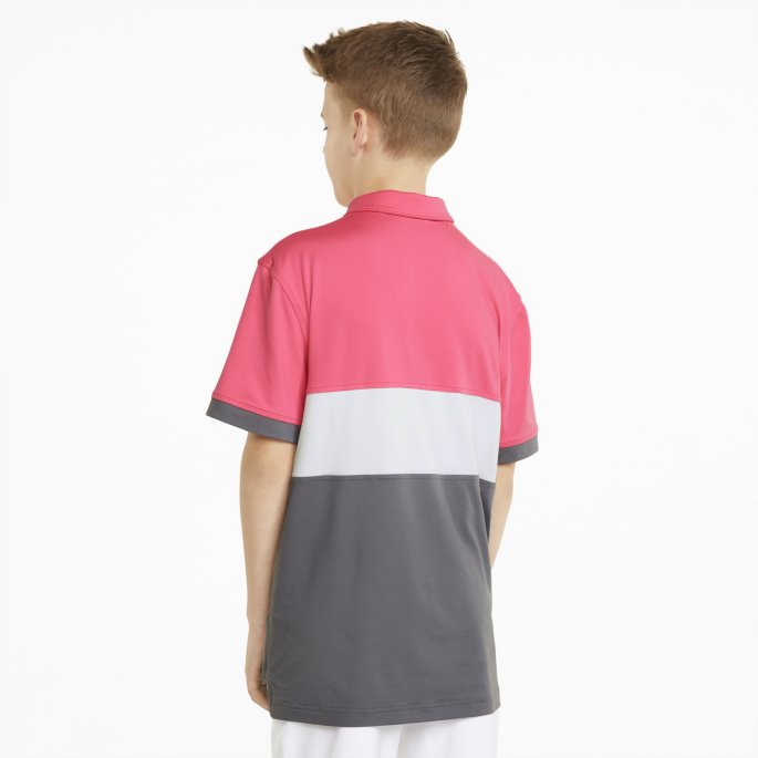 Puma På Tilbud Skyspunnet Motorvei Ungdom Golf Poloskjorte Solnedgang Rosa-stille Skygge