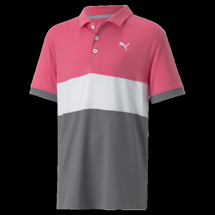 Puma På Tilbud Skyspunnet Motorvei Ungdom Golf Poloskjorte Solnedgang Rosa-stille Skygge