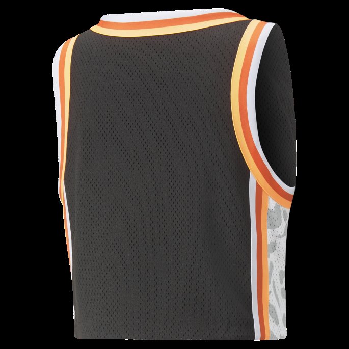 Puma På Tilbud Ballin' Printed Cropped Basketball Jersey For Kvinner Svart