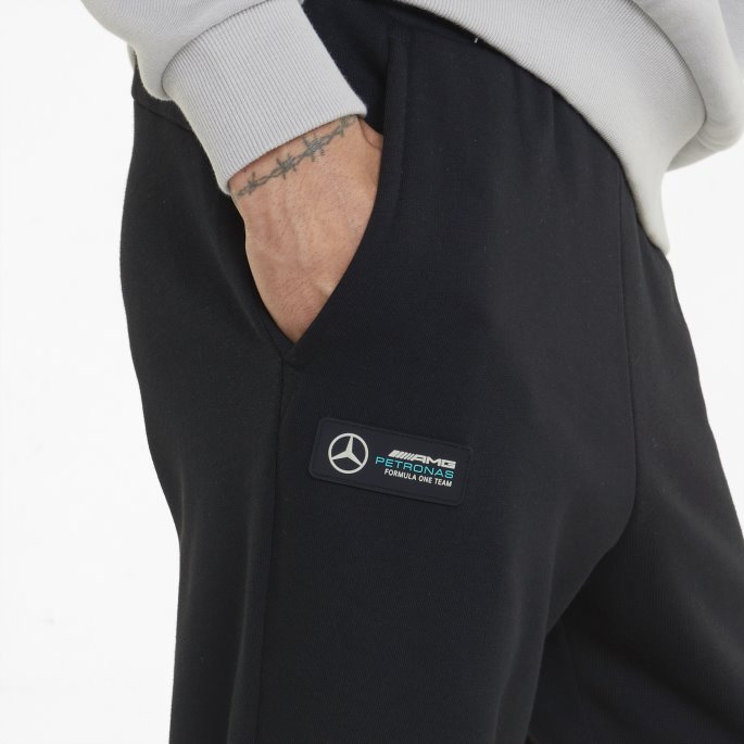 Puma På Tilbud Svart Mercedes F1 Essentials Joggebukser For Menn
