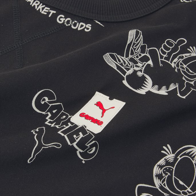 Puma På Tilbud X Garfield Trykt Herre T-skjorte Svart