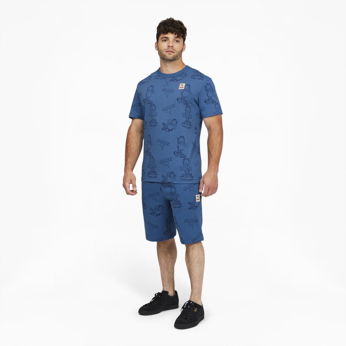 Puma På Tilbud X Garfield-trykte Shorts For Menn Vallarta Blå