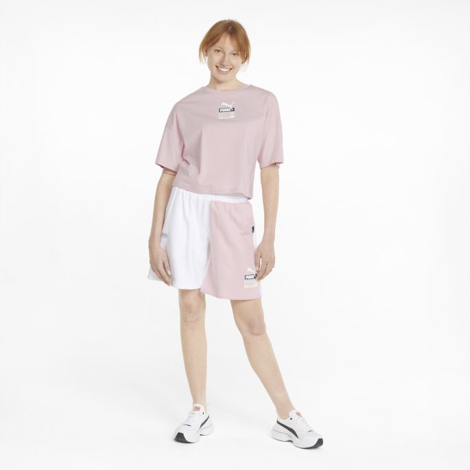 Hvitt Merke Love High-waisted Dameshorts Puma På Salg