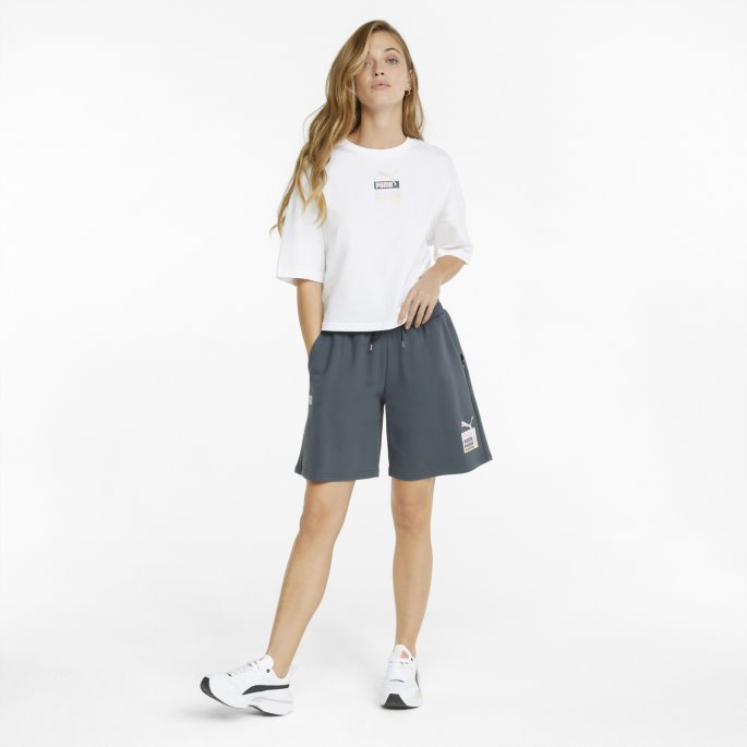 Merke Kjærlighet Høy Midje Shorts For Kvinner Puma På Salg Mørk Skifer