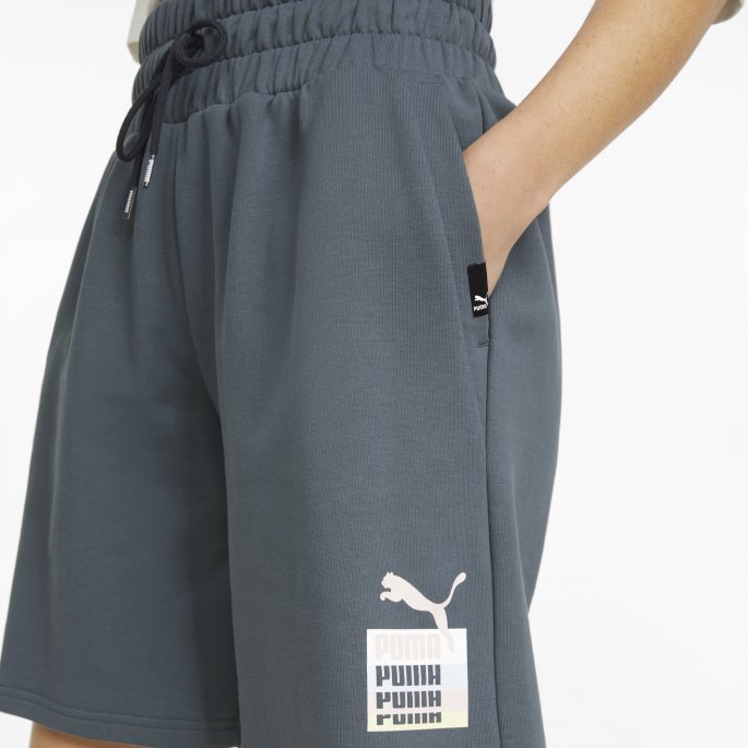 Merke Kjærlighet Høy Midje Shorts For Kvinner Puma På Salg Mørk Skifer