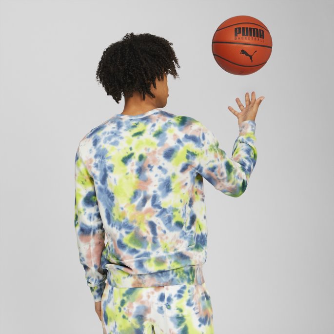 Pivot Basketball Genser Med Rund Hals For Menn Puma På Tilbud Sitron Sherbert