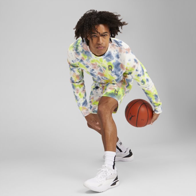 Pivot Basketball Genser Med Rund Hals For Menn Puma På Tilbud Sitron Sherbert