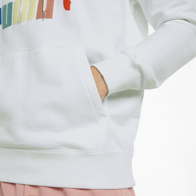 Puma På Tilbud White-go For Classics Logo Hettegenser For Menn