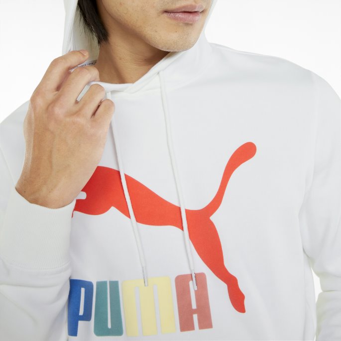Puma På Tilbud White-go For Classics Logo Hettegenser For Menn
