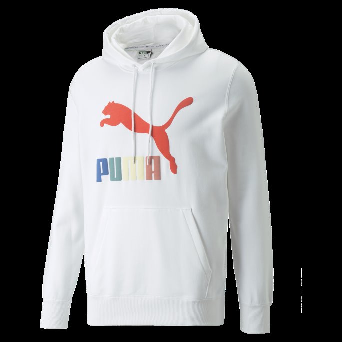 Puma På Tilbud White-go For Classics Logo Hettegenser For Menn