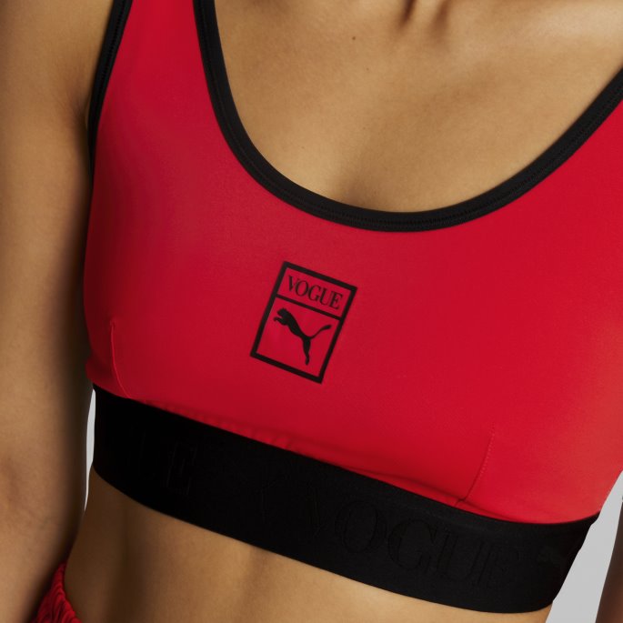 Puma På Tilbud X Vogue Sports-bh For Kvinner Ildrød