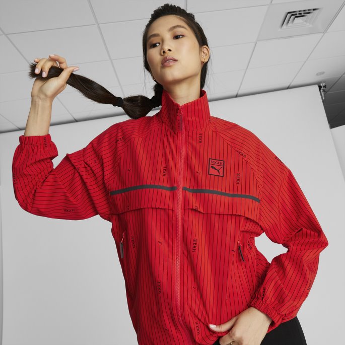 Puma På Tilbud X Vogue Vevd Damejakke Ildrød