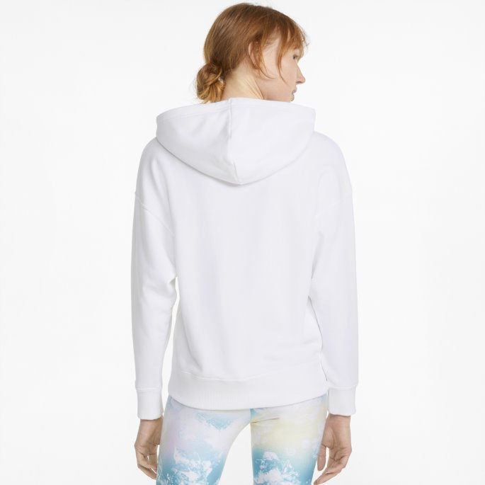 Puma På Tilbud Crystal Galaxy Graphic Hettegenser For Kvinner Hvit