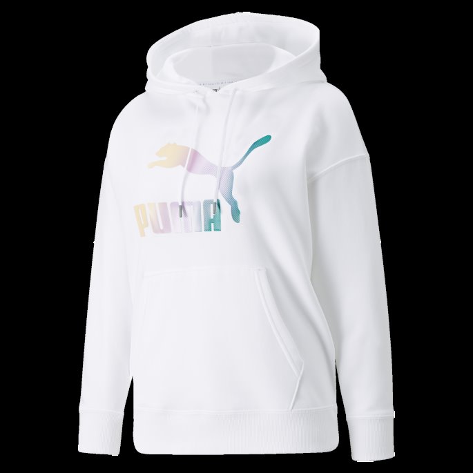 Puma På Tilbud Crystal Galaxy Graphic Hettegenser For Kvinner Hvit