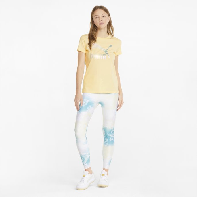 Puma På Salg Crystal Galaxy Grafisk Dame T-skjorte Anis Blomst