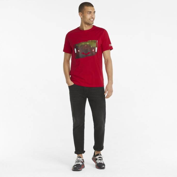 Puma På Tilbud X Batman Barbados Cherry Grafisk Herre-t-skjorte