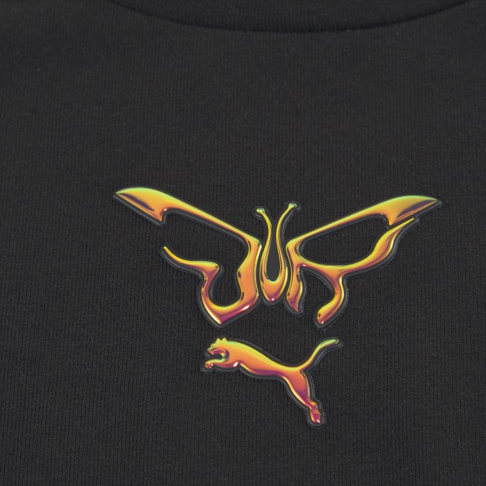 Puma På Tilbud X Dua Lipa Slim Dame T-skjorte Svart