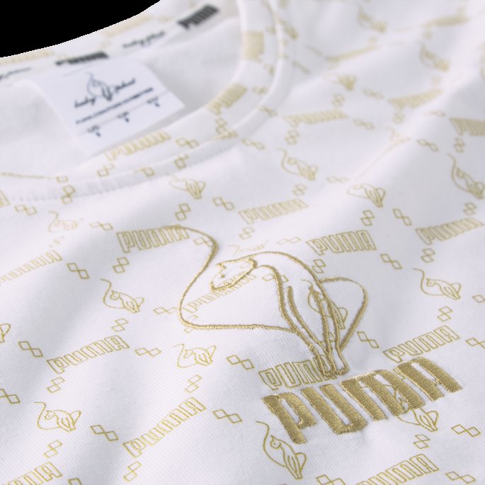 Puma På Tilbud X Baby Phat All-over-print Tee Kvinner Hvit-aop