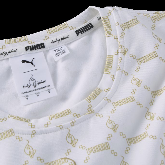 Puma På Tilbud X Baby Phat All-over-print Tee Kvinner Hvit-aop