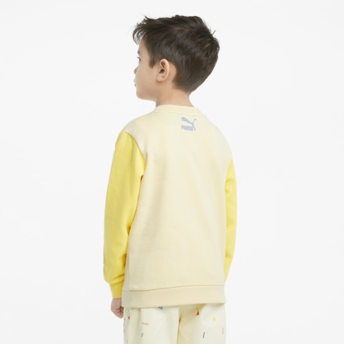 Anis Blomst Puma På Tilbud X Liten Fargeblokkert Crew Barnegenser