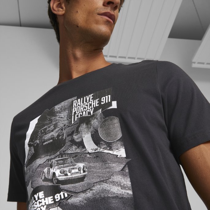 Svart Porsche Legacy Statement Motorsport Tee Menn Puma På Salg
