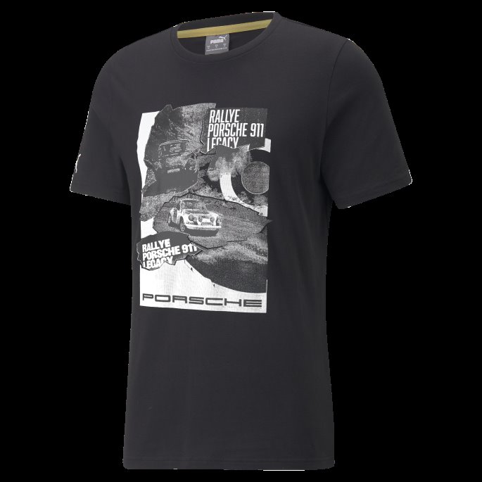 Svart Porsche Legacy Statement Motorsport Tee Menn Puma På Salg
