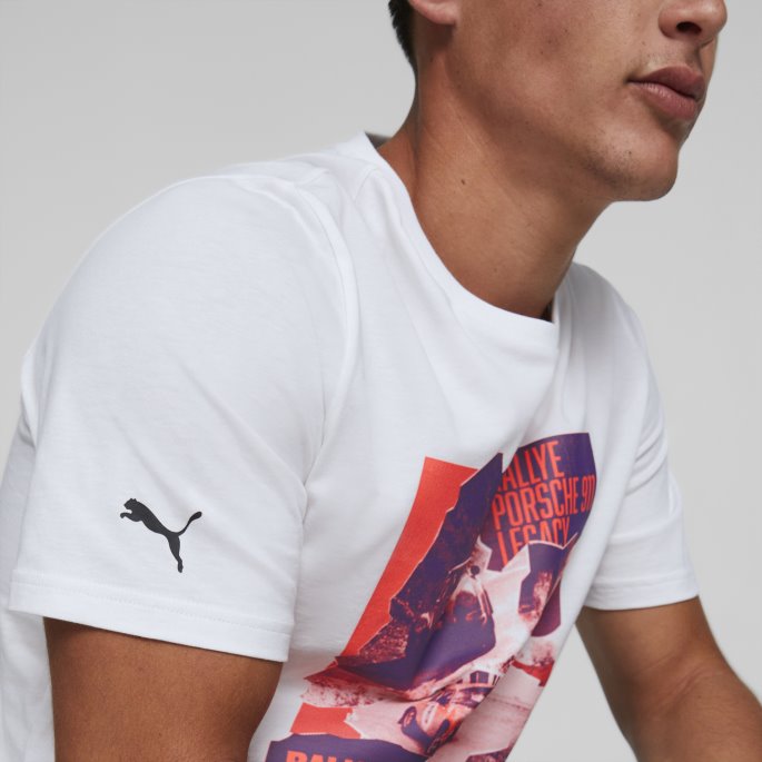 Porsche Legacy Statement Motorsport Tee Menn Puma På Tilbud Hvit
