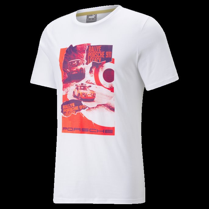 Porsche Legacy Statement Motorsport Tee Menn Puma På Tilbud Hvit